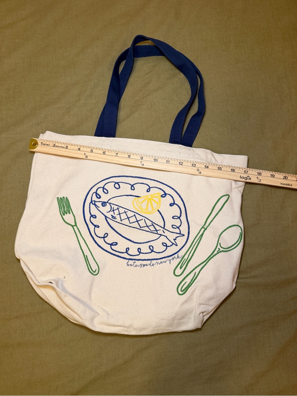 kate spade x target embroidered fish tote - Picture 2 of 5